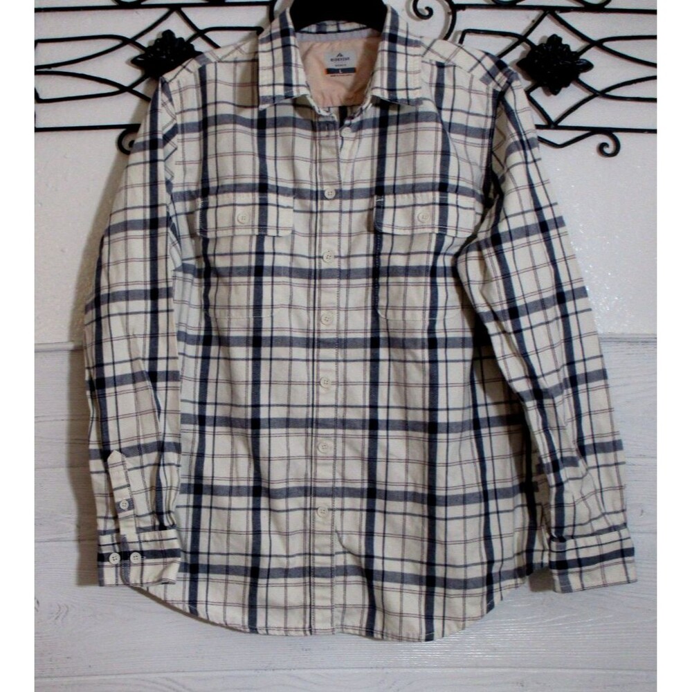 Ridgecut Flannel Button Up Top Women's Size L Multicolor Plaid Long Sleeve